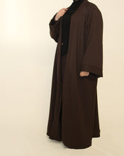 Load image into Gallery viewer, Taima Chocolate Brown Abaya
