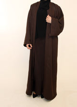 Load image into Gallery viewer, Taima Chocolate Brown Abaya
