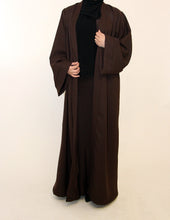 Load image into Gallery viewer, Taima Chocolate Brown Abaya
