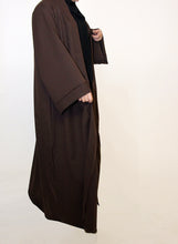 Load image into Gallery viewer, Taima Chocolate Brown Abaya
